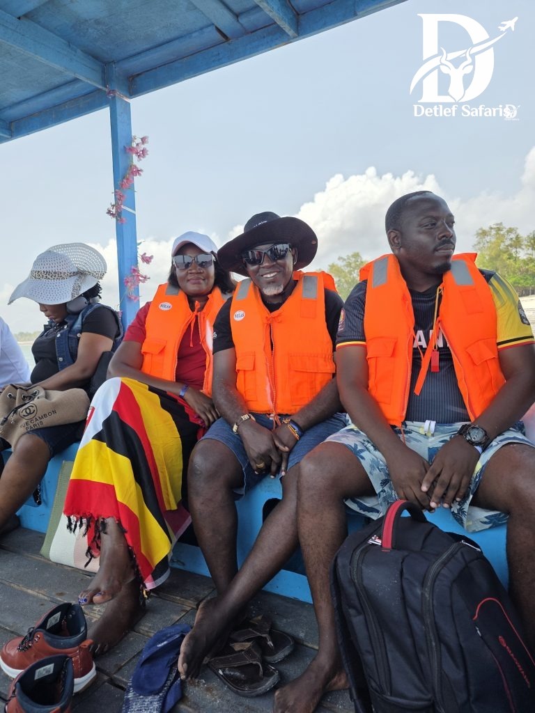 Guests in life jackets on a boat trip