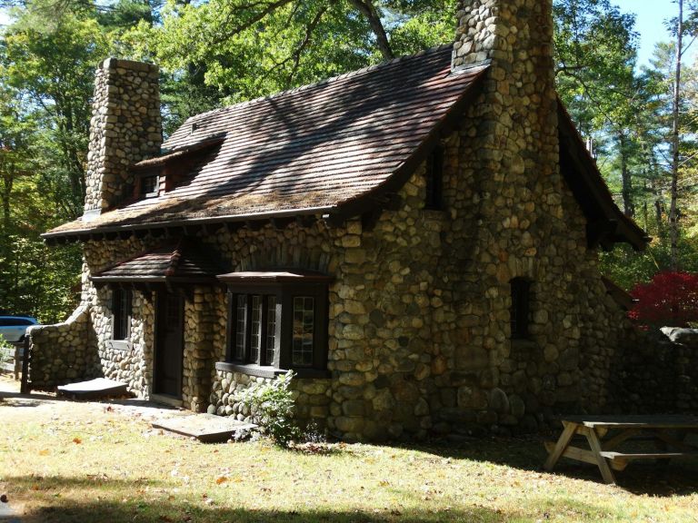 Mount Gahinga Lodge stone cottages beneath the Virunga volcanoes, Mgahinga Gorilla National Park, Uganda