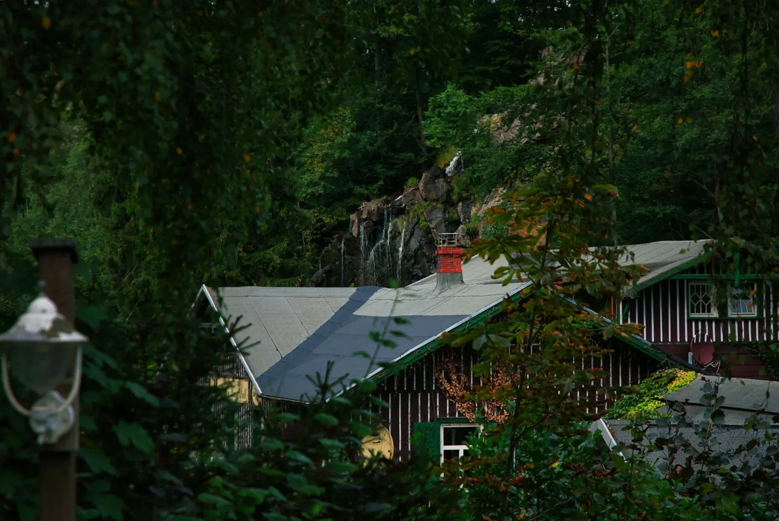 Sipi River Lodge cottages beside the Sipi Falls on Mount Elgon, Uganda